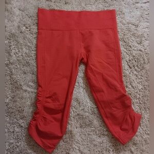 lululemon Leggings Womens 8 Capri Orange Sportswear Gym Running